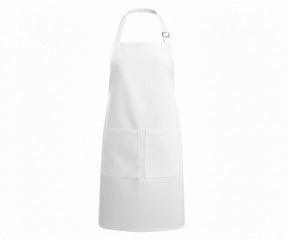 White apron with two pockets, unisex cooking apron for men and women