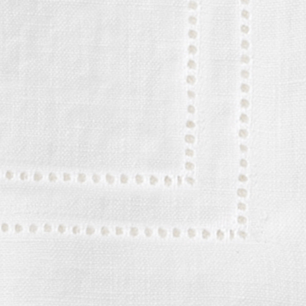 White Hemstitch Linen Napkins