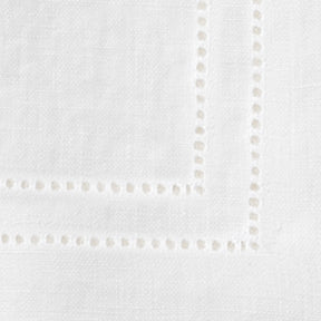 White Hemstitch Linen Napkins