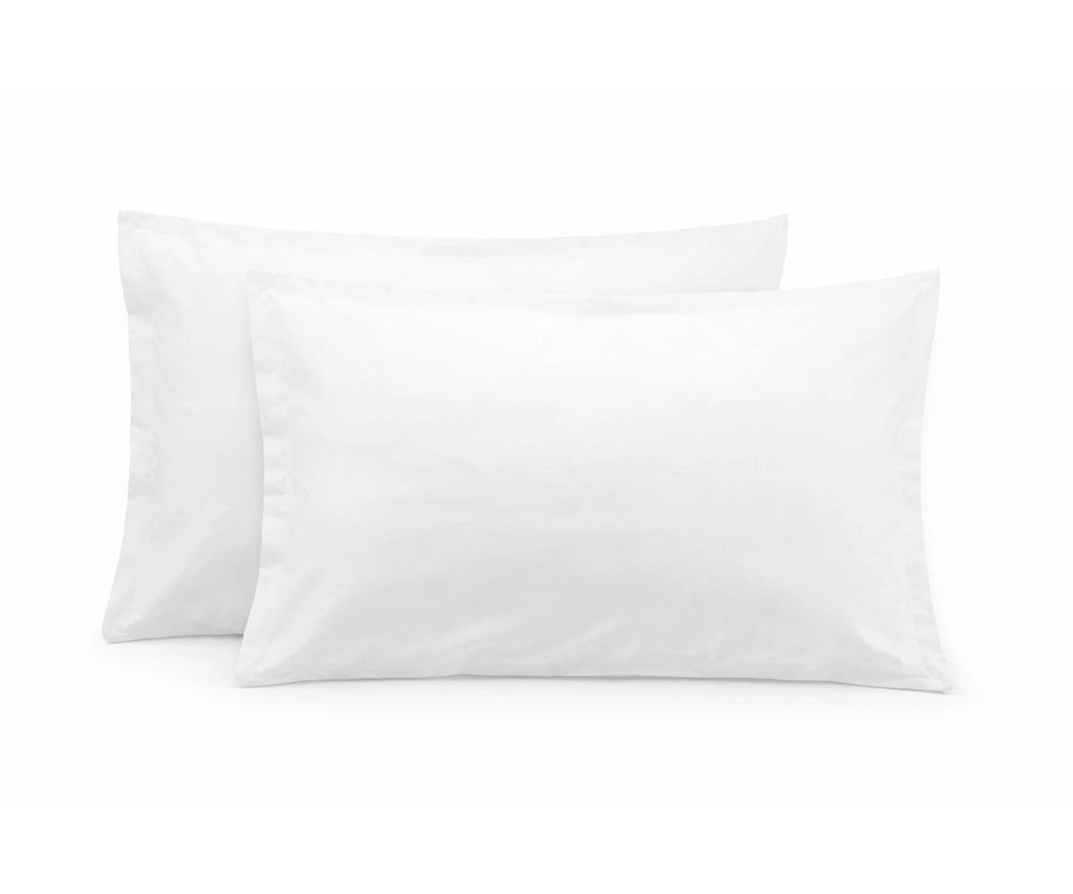 crisp white cotton pillowcase for clean hotel style bedding