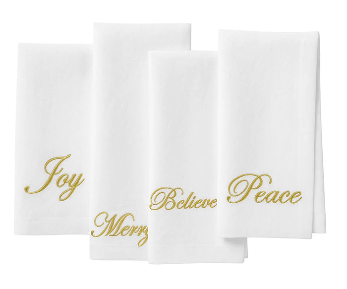 Embroidered Holiday Napkins