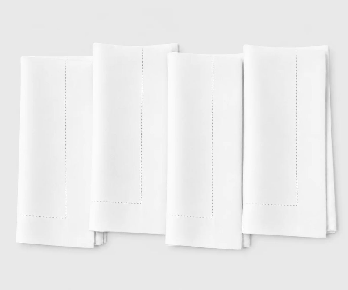 White wedding napkins reusable linen cloth napkins for elegant table settings