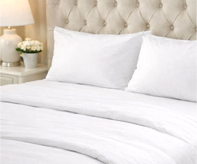 Soft white linen pillow covers with natural breathable fabric for everyday sleep comfort
