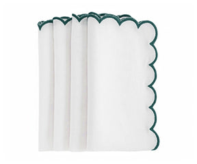 Elegant green table napkin, soft fabric for everyday dining use