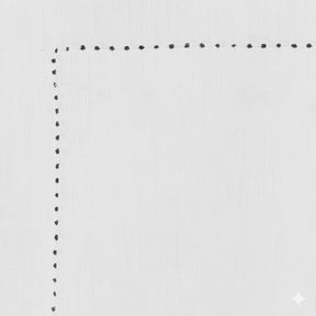 Pure white hemstitched linen tablecloth for formal dining settings