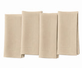 Beige linen wedding napkins for elegant table settings and wedding reception decor