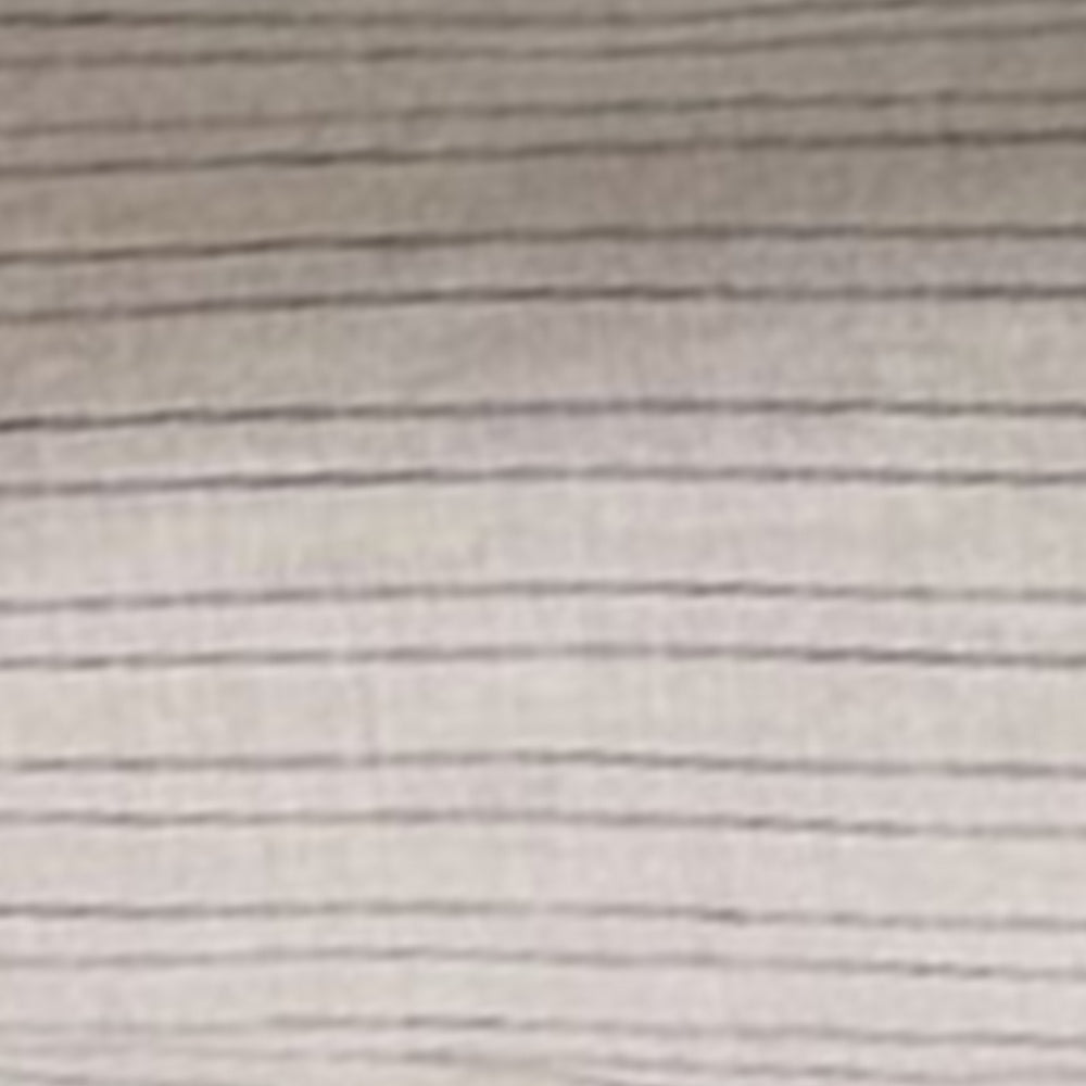 Detailed material swatch of women's beige wide-leg pants fabric, highlighting a textured, breathable linen-blend weave with thin parallel stripes.