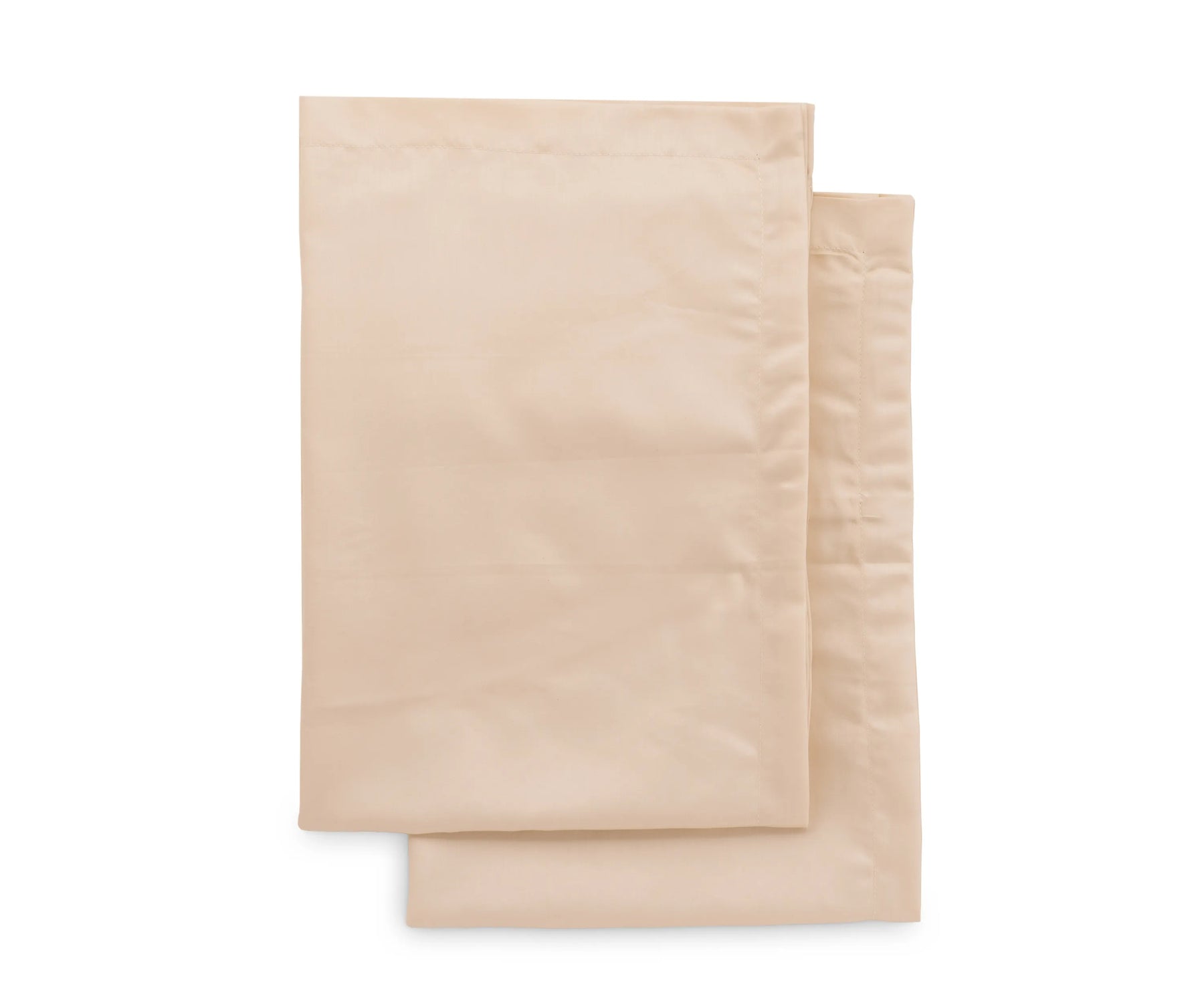 Beige 400 thread count cotton sateen pillow cases set of 2 for luxurious all-season comfort