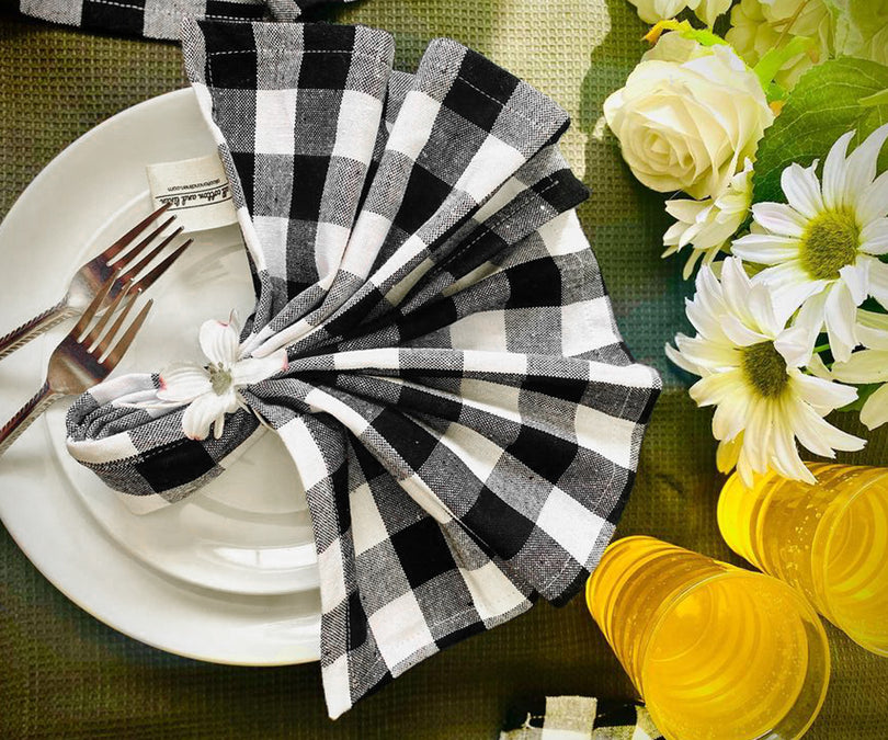 Black cotton napkins, Diverse collection of table napkins for expressing your unique style.