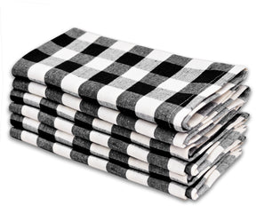 Buffalo check napkins, a trendy addition to your dining decor.