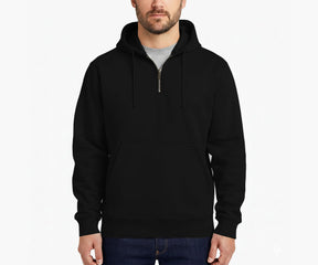 Black Men’s 100% Cotton Hoodie – soft breathable sweatshirt for everyday comfort and casual wear