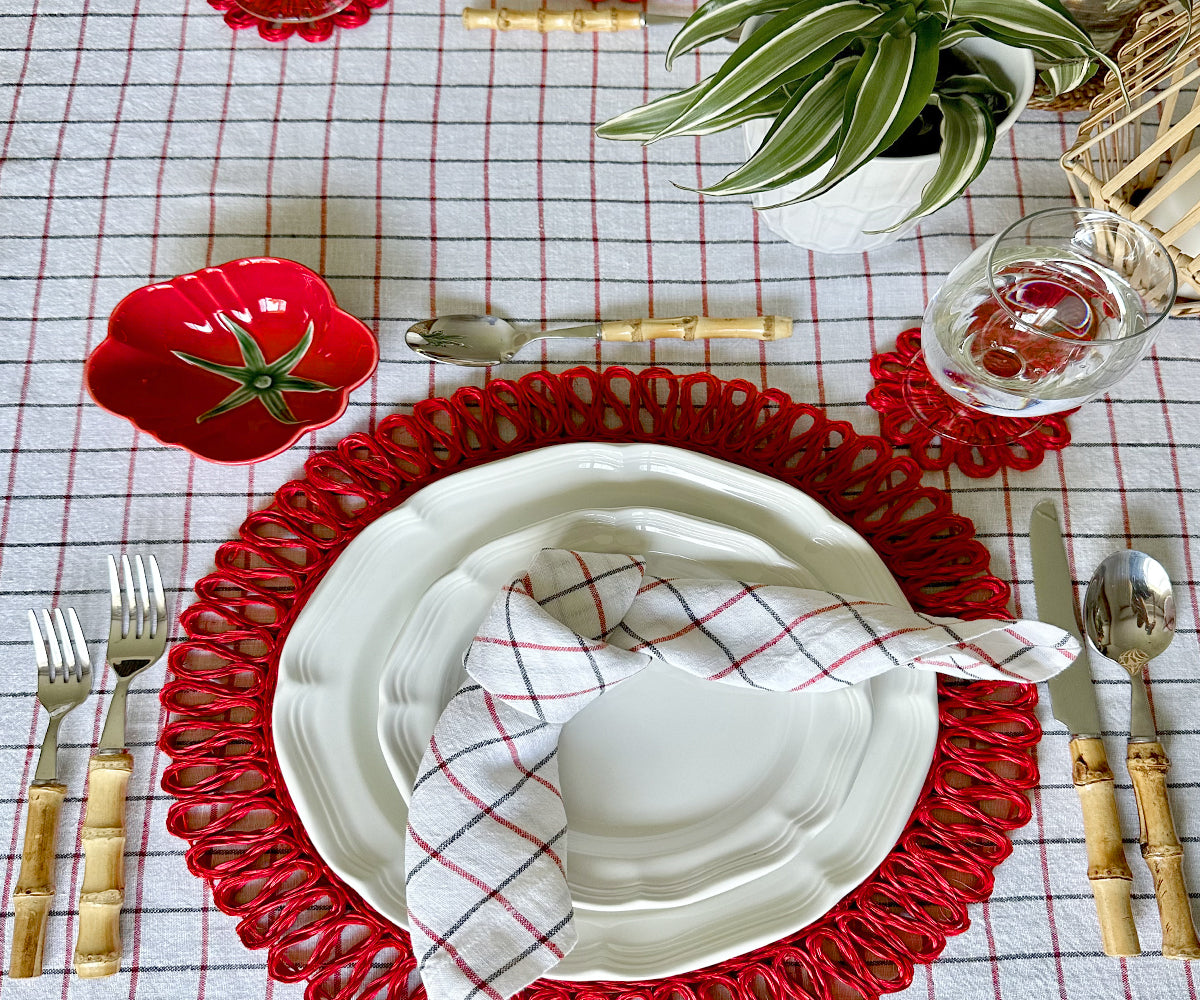 Browse through our selection of black and white stripe tablecloths, featuring different sizes including round options.