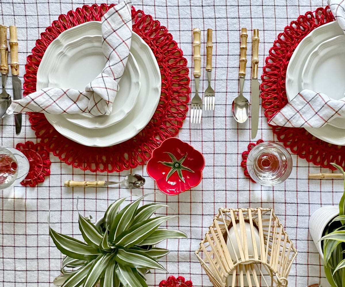 Explore our collection of black and white stripe tablecloths. Find the perfect fit with various sizes available, including round tablecloths.