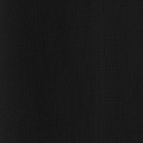 Black cotton curtains panel close-up on curtain rod