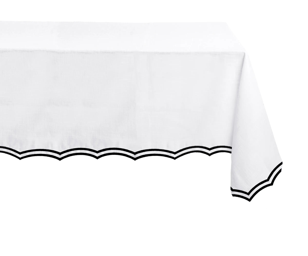 100% cotton black tablecloth rectangle style for modern décor