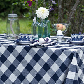 navy blue tablecloth rectangle