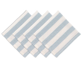 Cabana stripe cloth napkins featuring soft, absorbent, and durable fabric