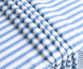 Light blue stripe rectangle cotton tablecloth for weddings