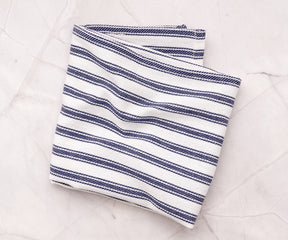 Set of blue and white cotton kitchen towels perfect for drying and décor