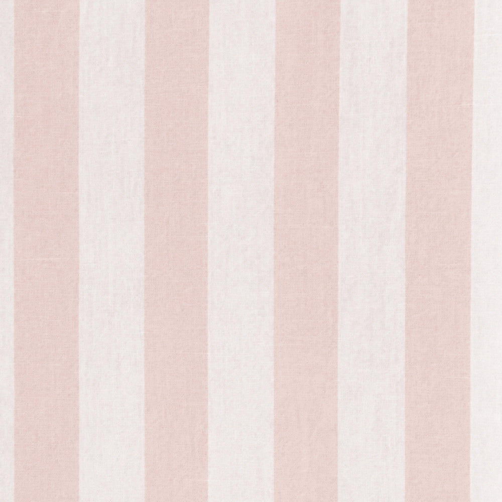 Blush striped cotton curtains with vertical cabana stripes for bedroom windows