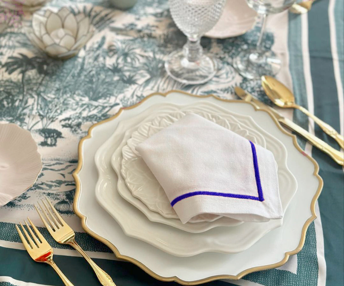 Cotton White Napkins - Set of 6 for Clean and Crisp Dining"