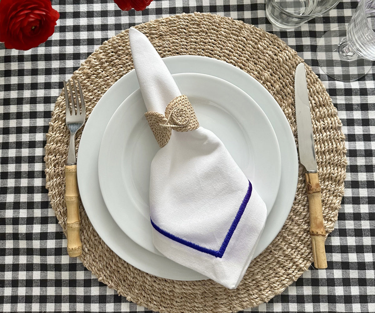 Six Cotton Napkins - Soft and Sustainable Dining Essentials.