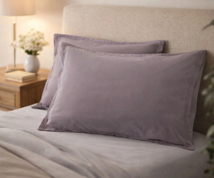 soft brown cotton pillow covers on bed – breathable decorative pillowcases for modern bedroom
