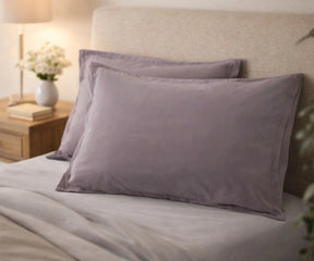 soft brown cotton pillow covers on bed – breathable decorative pillowcases for modern bedroom