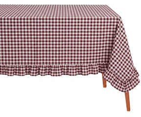 Gingham Ruffle Tablecloth
