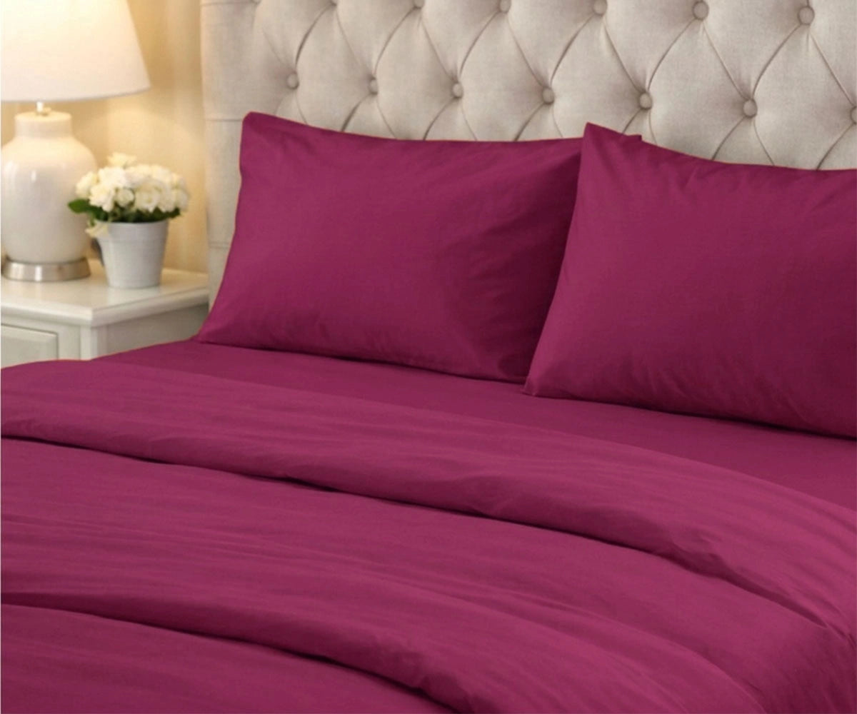 burgundy cotton king size pillow cases set of 2 soft breathable sateen cotton pillow covers for luxury bedding