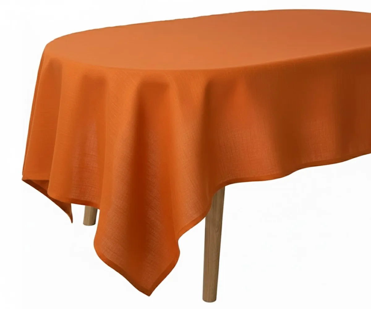 Oval Linen Tablecloth