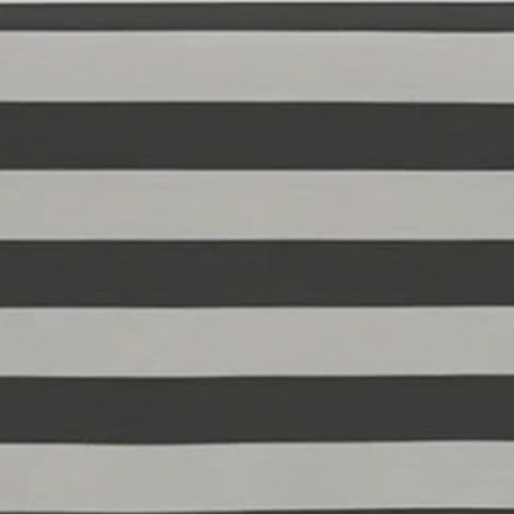 charcoal cabana stripe cotton linen tablecloth, durable reusable table cover for minimalist and modern interiors