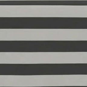 charcoal cabana stripe cotton linen tablecloth, durable reusable table cover for minimalist and modern interiors
