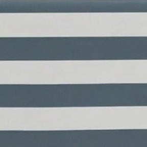 Blue and white cabana stripe tablecloth, breathable reusable cotton linen table cover for seaside and modern tables