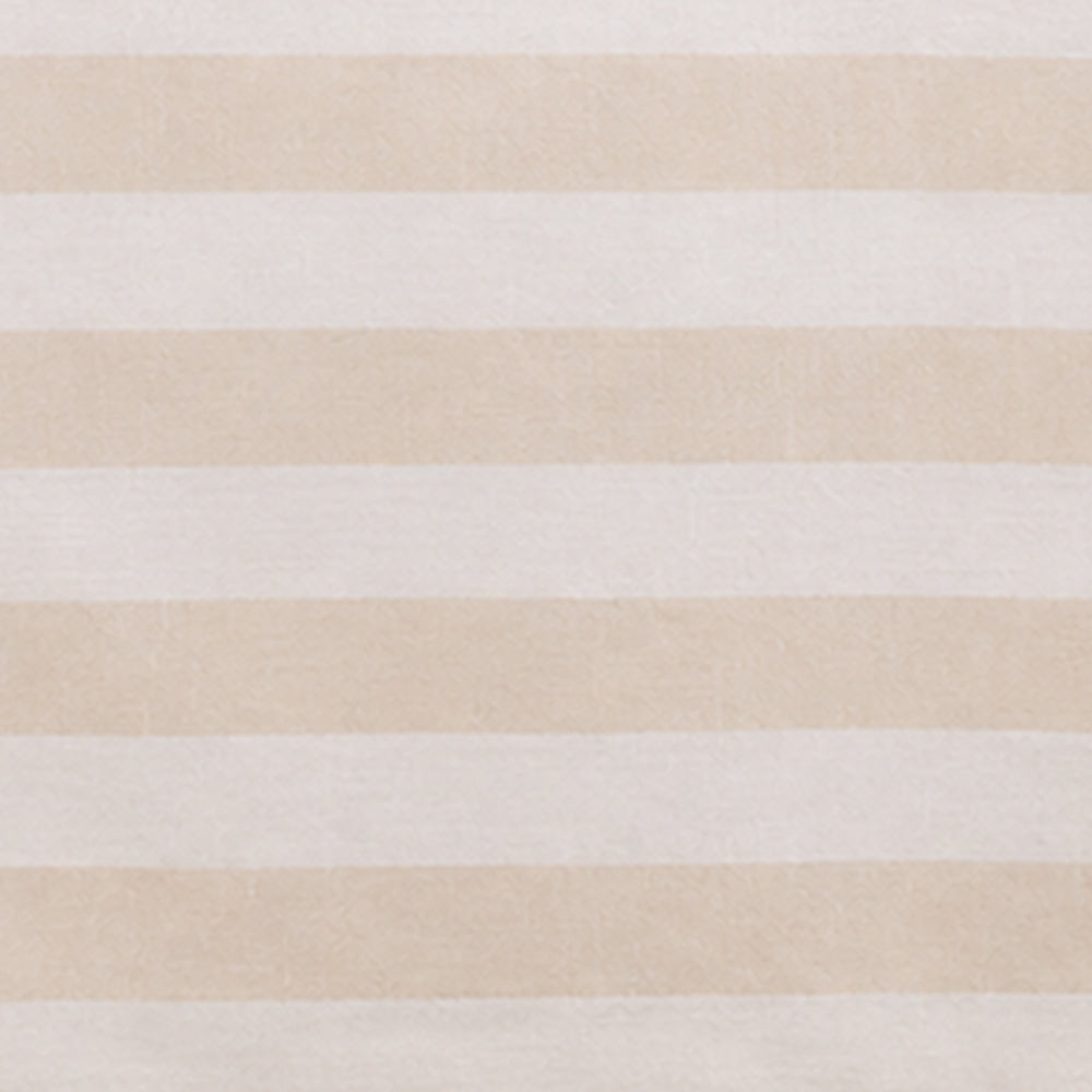 Stylish cotton linen blend dining table cover with woven stripe design and premium hemstitched finish