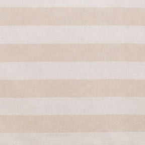 Stylish cotton linen blend dining table cover with woven stripe design and premium hemstitched finish