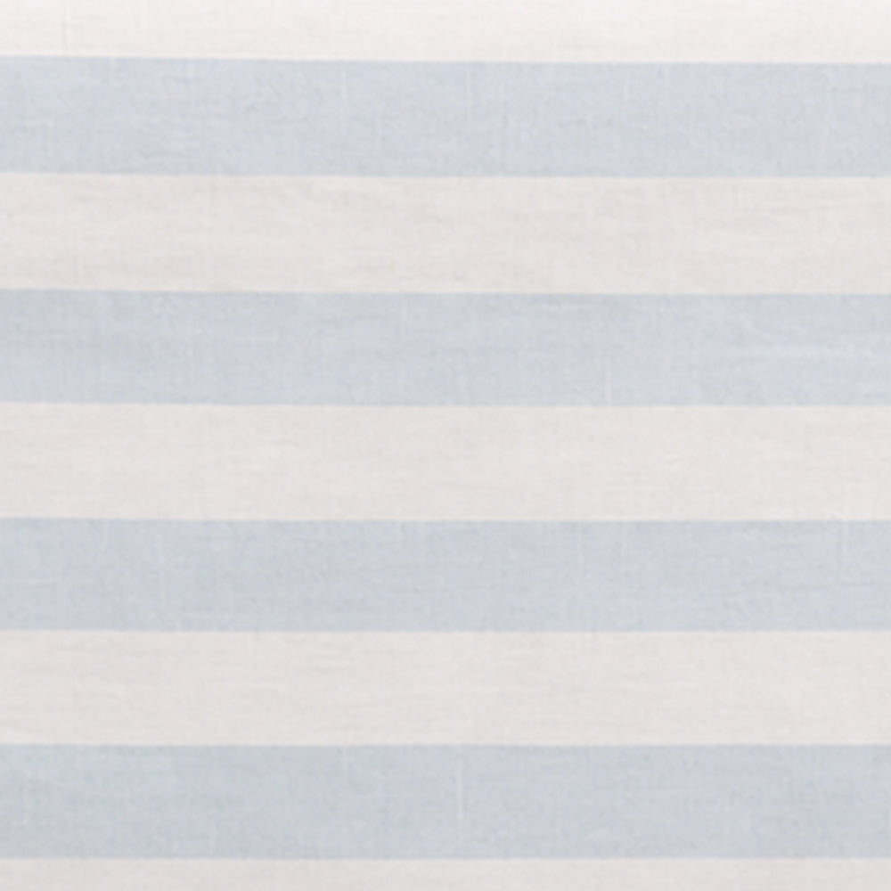 Durable rectangular cotton linen tablecloth featuring woven cabana stripes for contemporary table settings