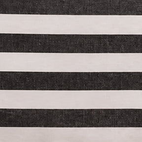 Woven cotton linen cabana stripe tablecloth offering a naturally soft texture and effortless modern table styling