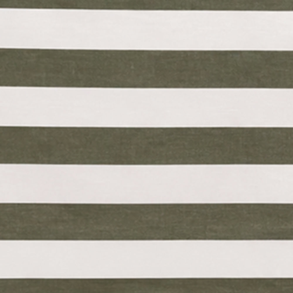 Woven striped cotton linen tablecloth with hemstitched border for indoor dining, family gatherings, and entertaining