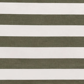 Woven striped cotton linen tablecloth with hemstitched border for indoor dining, family gatherings, and entertaining