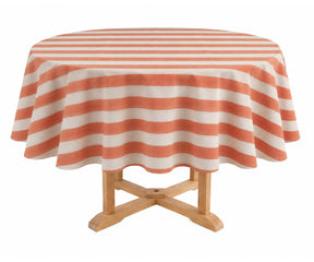 60 inch round cotton tablecloth with stripes
