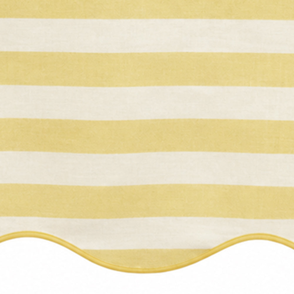 Butter yellow cotton fabric swatch showing a soft warm yellow shade and subtle woven texture