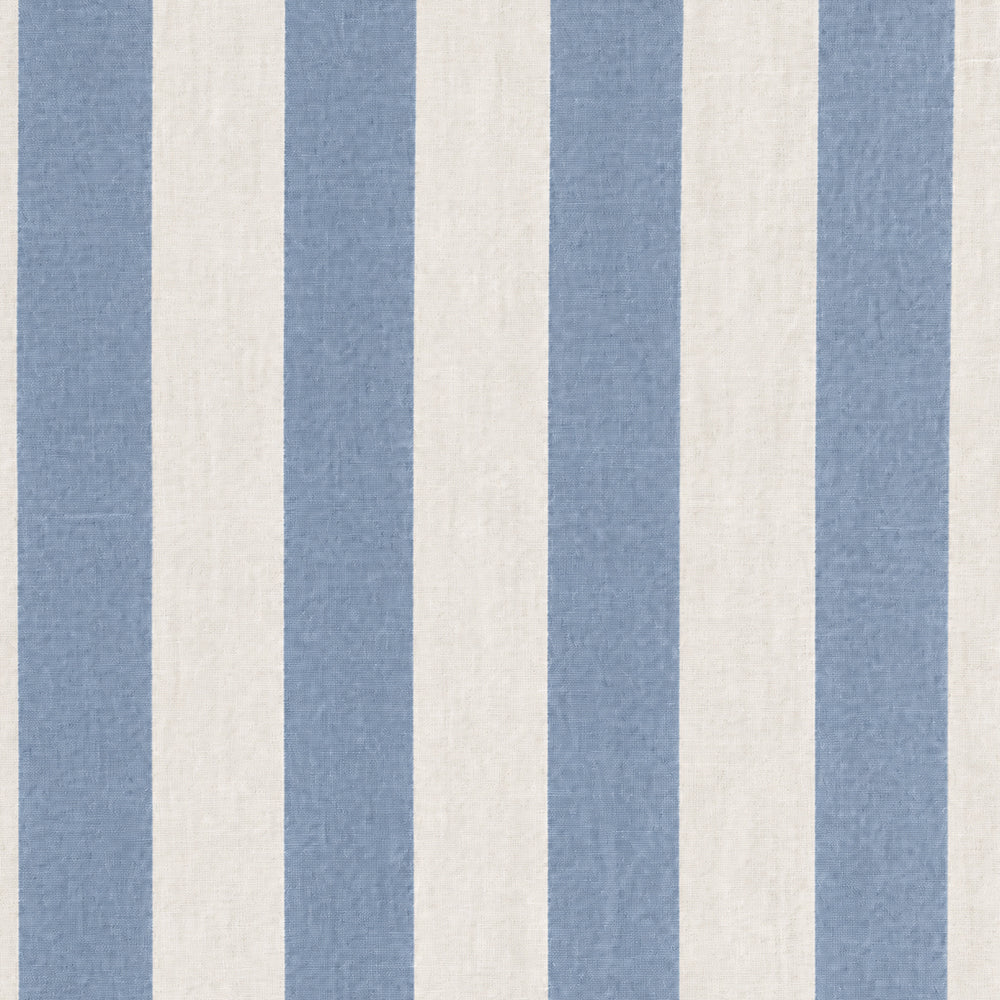 dusty blue stripe curtains made from 100% cotton, colorful farmhouse window panels