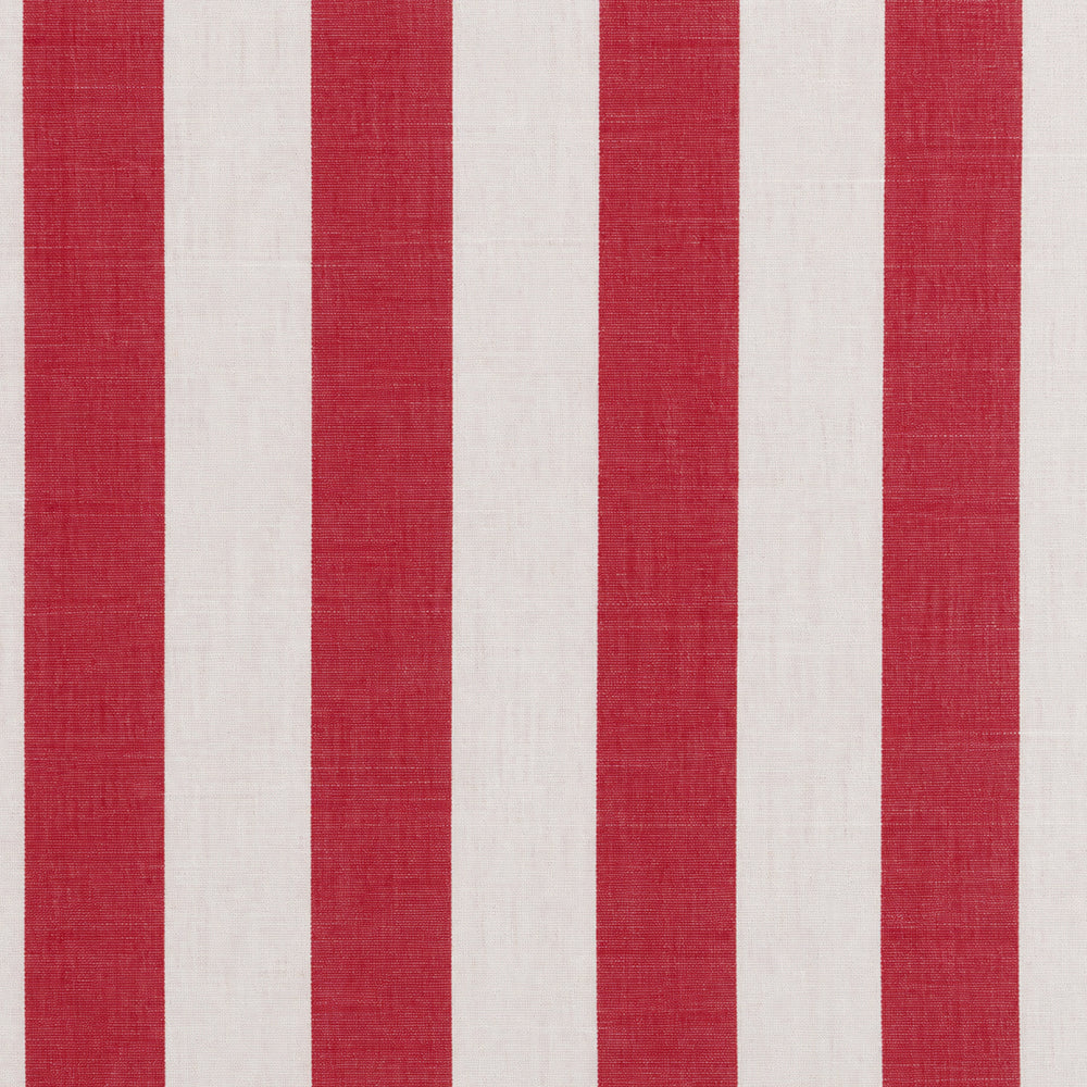 Red striped cotton curtains with classic vertical cabana pattern, 100% cotton window panels