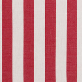 Red striped cotton curtains with classic vertical cabana pattern, 100% cotton window panels