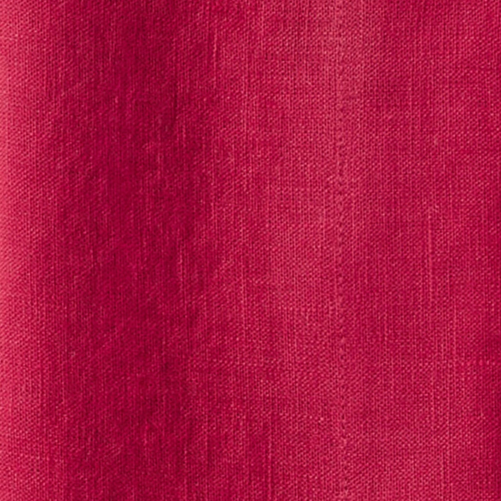 Red linen fabric texture close-up