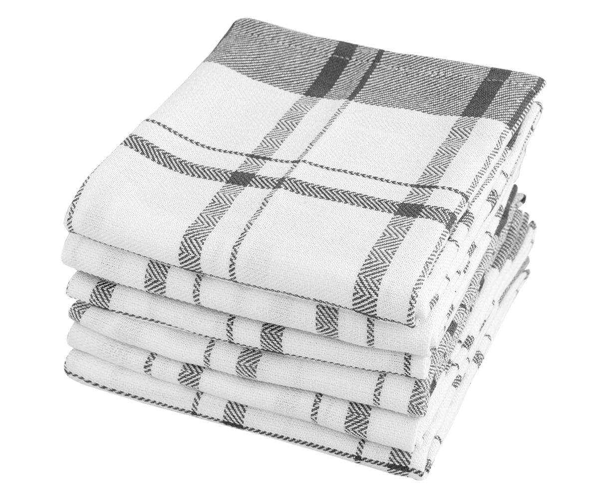 Plaid kitchen towels for a classic and timeless look in your culinary space.