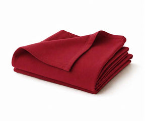 Luxury cherry red linen top sheet made from 100% natural linen with a soft washed finish and timeless appeal.