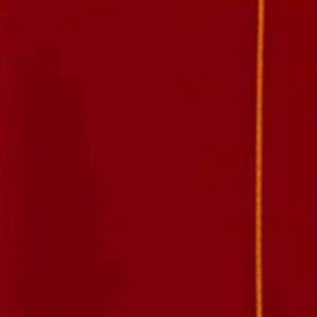 Solid red cotton cloth napkin shown flat with subtle embroidered edge, rich color dining table accent