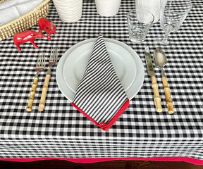 Soft Cotton tablecloth, comfortable and inviting.
